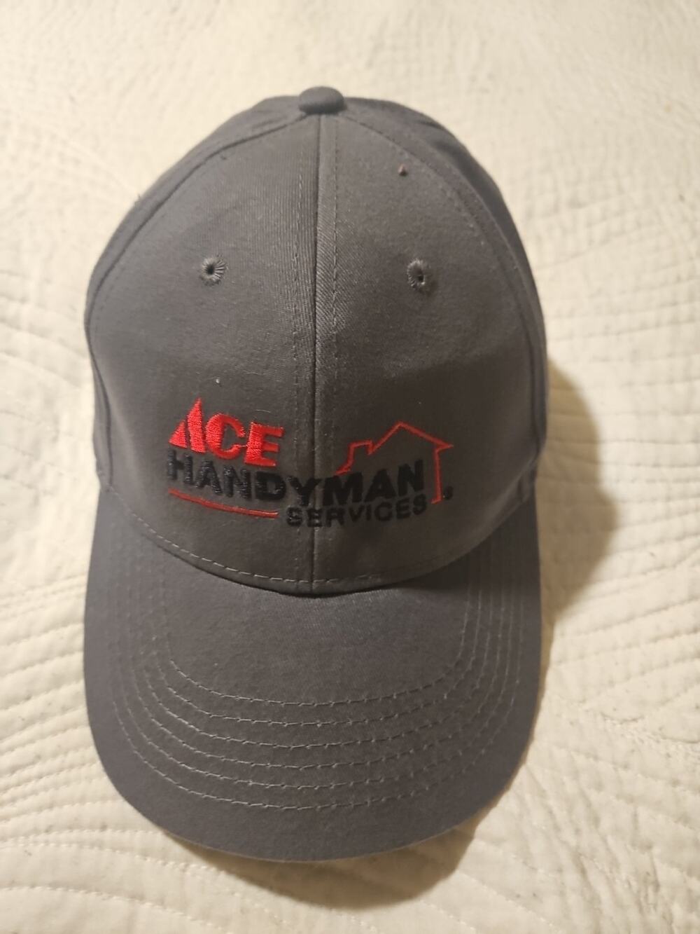 Ace Handyman Services Cap Hat Men's Adjustable Dark Gray Red